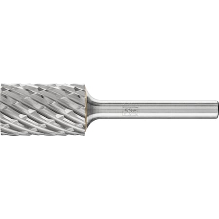 Pferd Carbide Bur - Cylind. (Plain End), STEEL Cut - 5/8" x 1" x 1/4" Shank - SA-6 24118